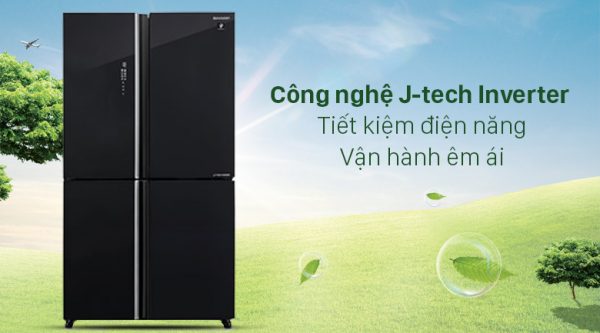 Tủ lạnh Sharp inverter 572 lít SJ-FXP640VG-BK