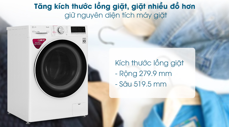 Máy giặt cửa trước LG Inverter 9 kg FV1409S4W