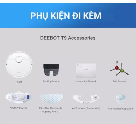 Robot hút bụi Ecovacs Deebot T9